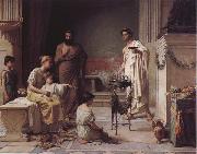 John William Waterhouse A Sick Child Brought into the Temple of Aesculapius oil on canvas